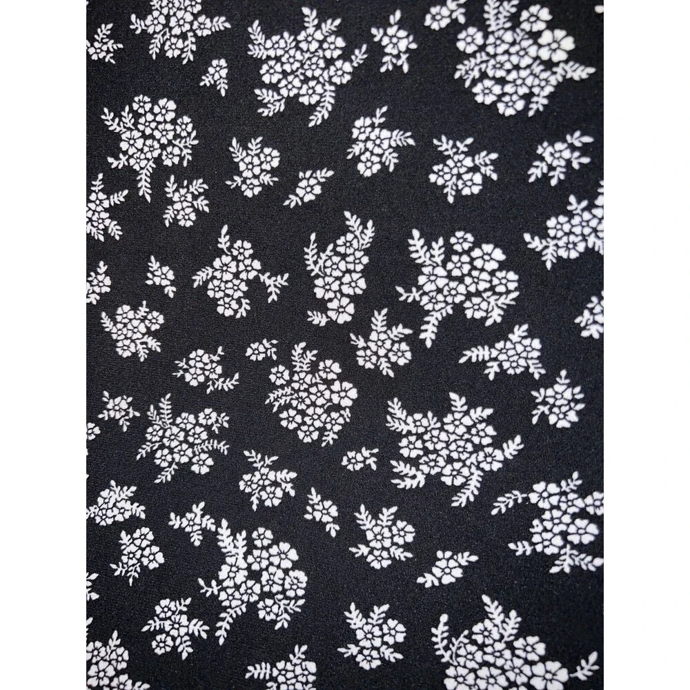 Michael Kors womens dress navy blue White Print stretch 3/4 sleeve short XS NWT